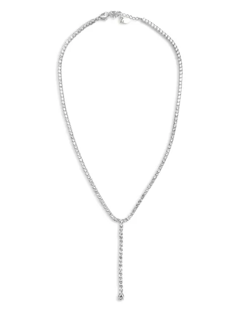 HZMER JEWELLERY rhinestone-embellished lariat necklace Silver NCNSYNS1707