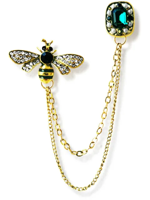 HZMER JEWELLERY Luxo Bee brooch Gold NCEMBG1718
