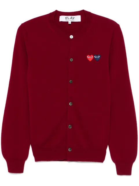 Comme Des Garçons Play heart-patch cardigan Red P1N057