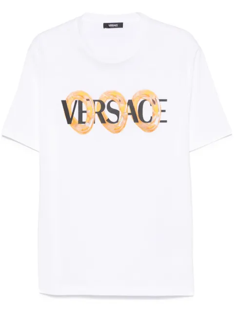 Versace Maxi Chain logo-print T-shirt White 10133021A13401