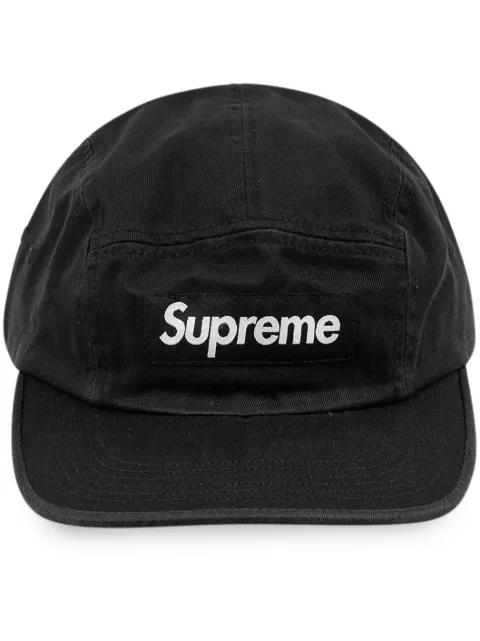 Supreme Camp II washed chino twill cap Black SU564