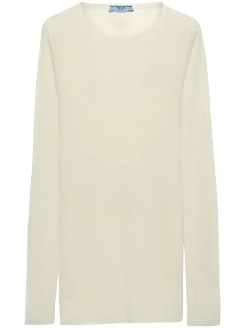 Prada long-sleeve T-shirt Green P24H2CSOOO15HX