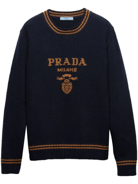 Prada crew-neck cashmere sweater Blue P24G1VS232144M