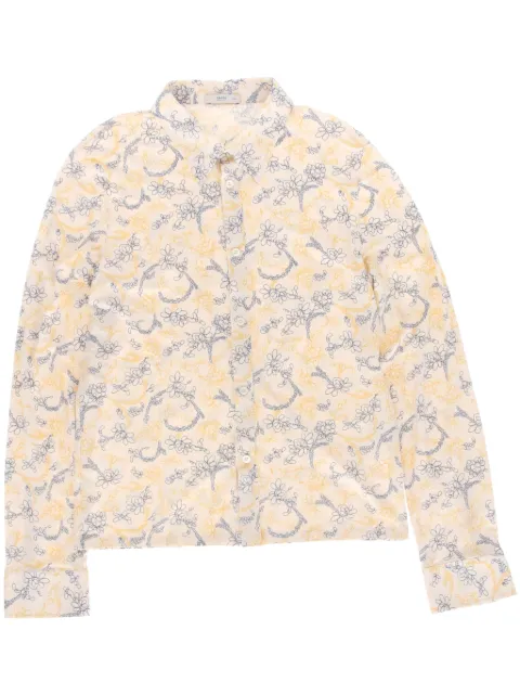 Prada Pre-Owned 2000s floral-print shirt Yellow PRA280RR