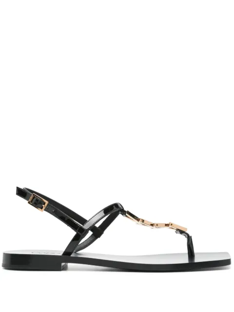 Versace V-chain sandals Black 1018237D2VE