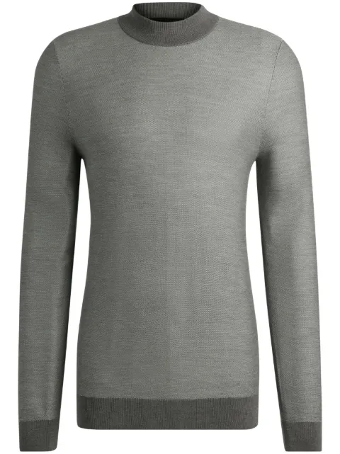 BOSS crew-neck silk sweatshirt Grey 50526659