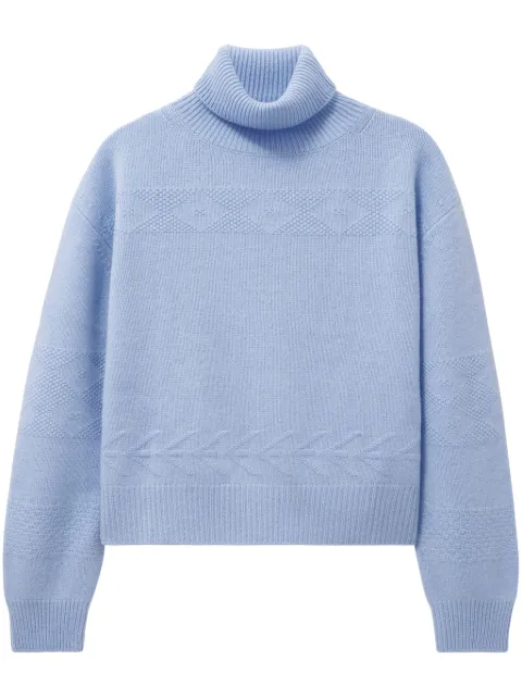 Pringle of Scotland turtleneck cashmere sweater Blue PWH808