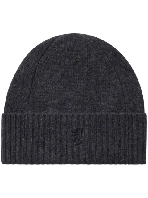 Pringle of Scotland ribbed-edge cashmere beanie Grey PAA091