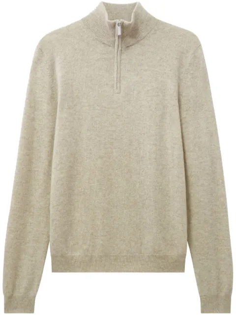 Pringle of Scotland zip-up cashmere jumper Neutrals PMJ804