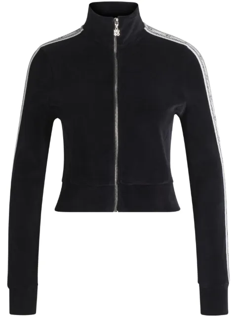 HUGO zip-up velvet cardigan Black 50522805