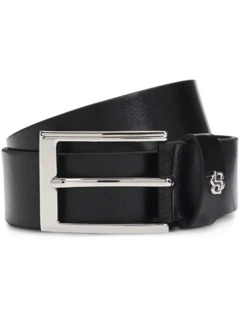 BOSS logo plaque-detailing belt Black 50522778