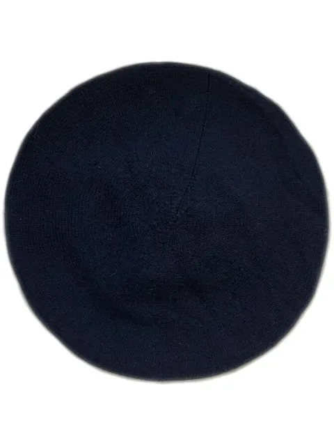 Pringle of Scotland Lion-embroidered cashmere beret Blue PAF036