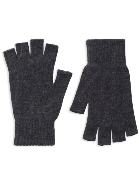 Pringle of Scotland fingerless cashmere gloves Grey PAW389