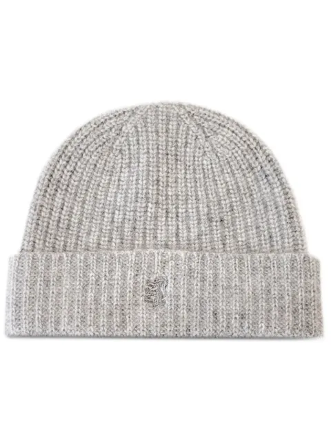 Pringle of Scotland ribbed-knit cashmere beanie Grey PAZ142