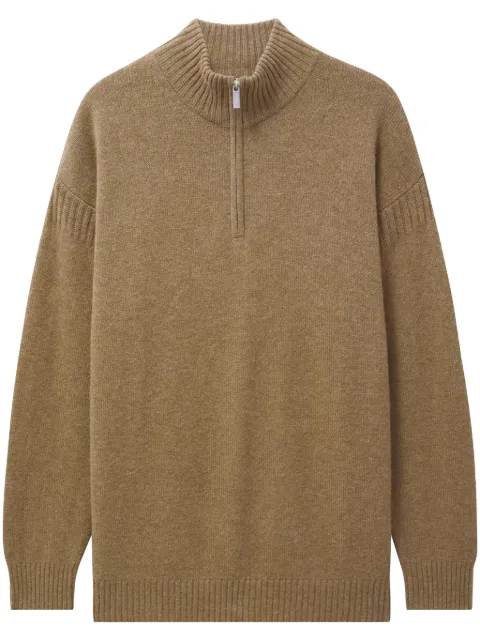Pringle of Scotland zip-up cashmere jumper Neutrals PMJ732