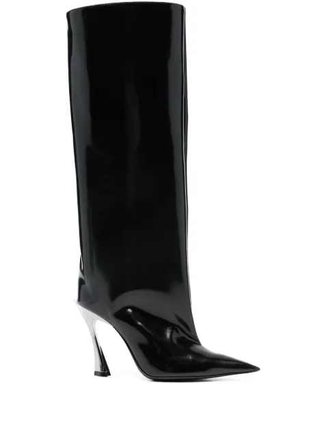 Mugler 95mm Fang boots Black MUWFW2425SC053