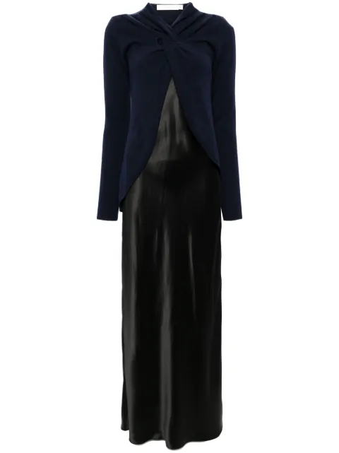 Christopher Esber twist front cashmere dress Blue 24033076