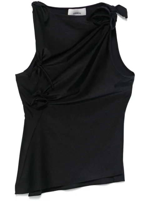 Coperni asymmetric flower top Black COPT76545