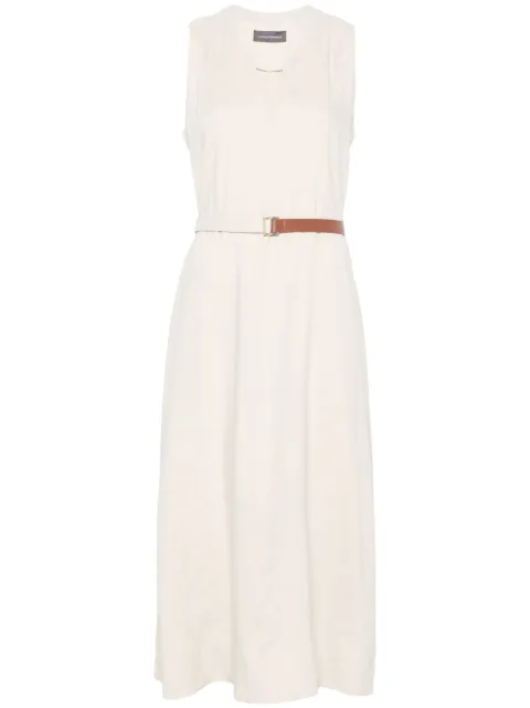 Lorena Antoniazzi belted midi dress Neutrals E2429AB11A3347