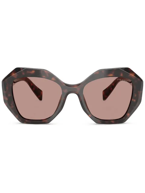 Prada Eyewear hexagon-frame sunglasses Brown PR16WS17N60B