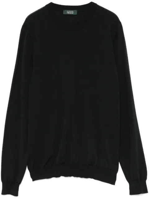 Zanone fine-knit sweater Black 810104Z0290