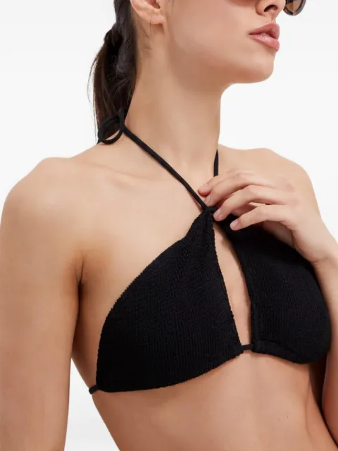 Bond-eye Yasmine tie-fastening cutout bikini top Black BOUND398