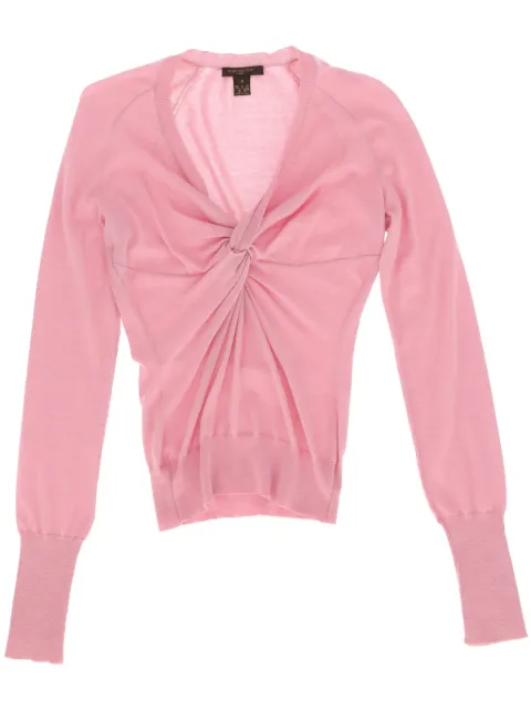 Louis Vuitton Pre-Owned 2010s twisted detail jumper Pink LV350R