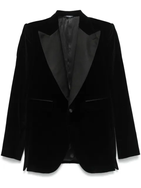 Dolce & Gabbana velvet blazer Black G2UD5TFUVG7