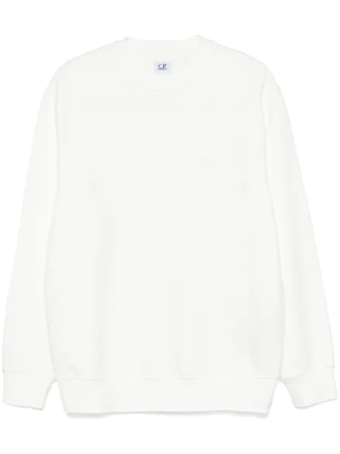 C.P. Company logo-embroidered sweatshirt White 17CMSS060B006372G