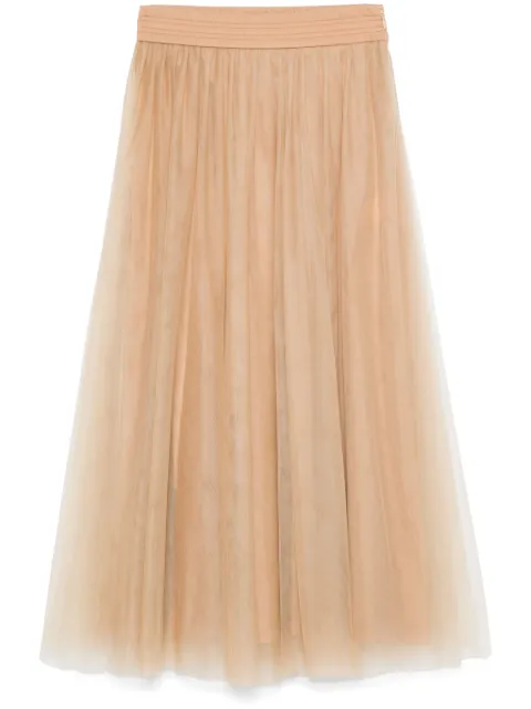 Fabiana Filippi tulle midi skirt Neutrals GND214F367I9440000