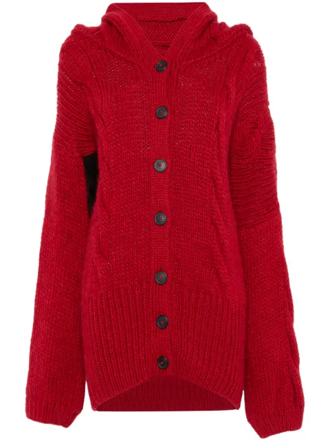 Vivienne Westwood Pre-Owned 2000s cable-knit cardigan Red VIWE600ZB
