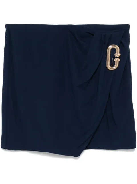 Casablanca draped mini skirt Blue WF24SK12702