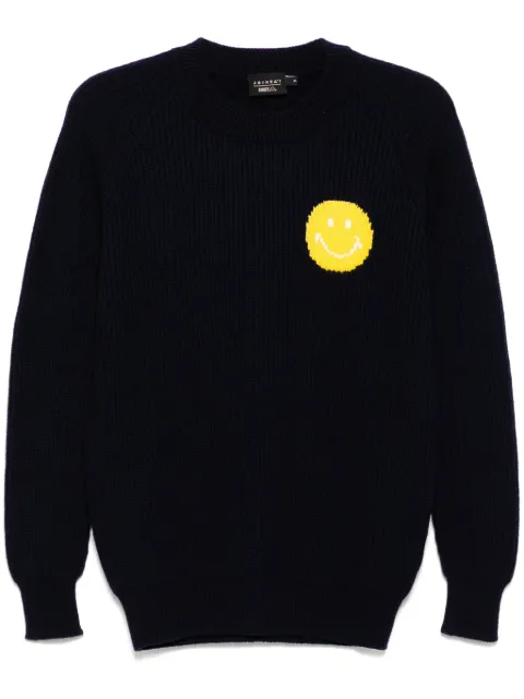 Joshua Sanders fisherman's smile crew-neck jumper Blue JS34B20103