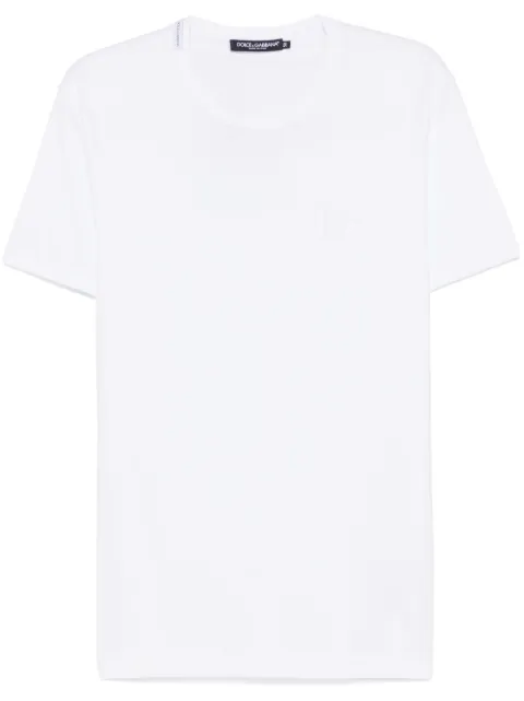 Dolce & Gabbana logo-embroidered T-shirt White G8RN8ZG7N4Q