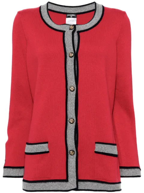 CHANEL Pre-Owned 2010-2020s cashmere cardigan Red P37398K02428MP072