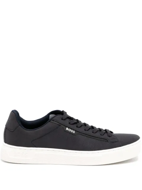 BOSS logo-print sneakers Blue 50529532