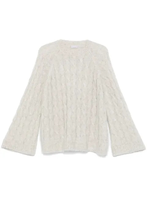 Brunello Cucinelli cable-knit sweater Grey MHM523610C1596