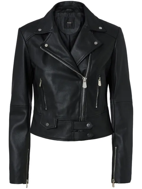 PINKO cropped biker jacket Black 103901Y6WL