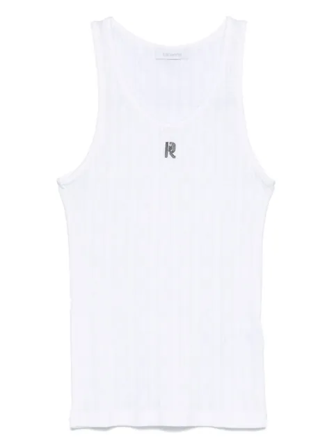 Rabanne logo-plaque tank top White 25PJTE168CO0557