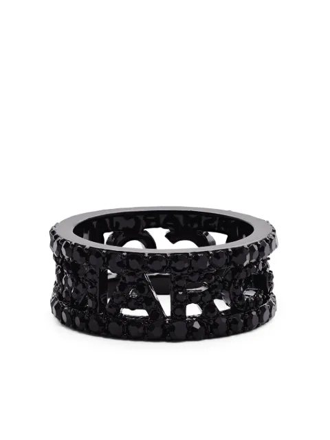 Marc Jacobs The Monogram Pave ring Black 2R3JRN001J82017