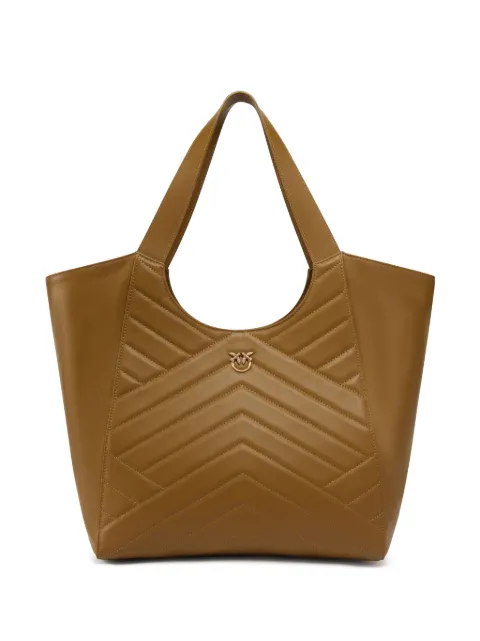 PINKO chevron-quilted tote bag Brown 104536A29Y