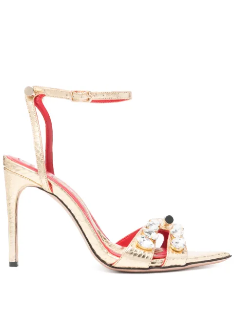 HARDOT 100mm Booty sandals Gold HBTYGS10