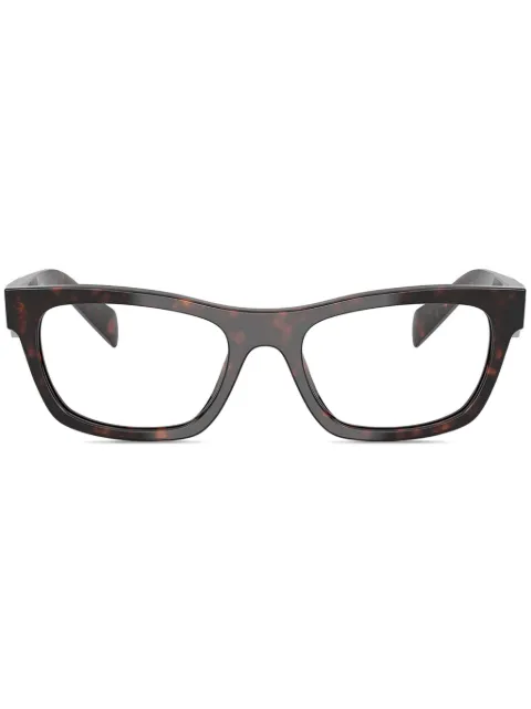 Prada Eyewear rectangle-frame glasses Brown PRB01V17N1O1