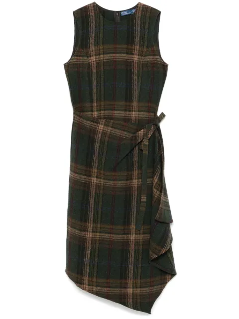 Polo Ralph Lauren plaid-check midi dress Green 211941479001