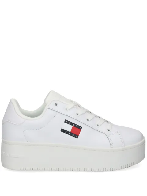 Tommy Jeans leather flatform sneakers White EN0EN02518