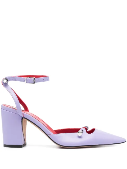 HARDOT 80mm leather pumps Purple HSOFTL7