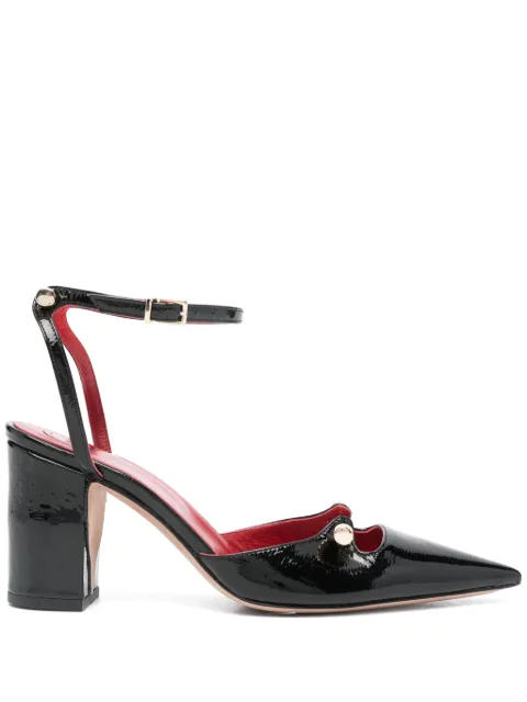 HARDOT 80mm leather pumps Black HSOFTB7