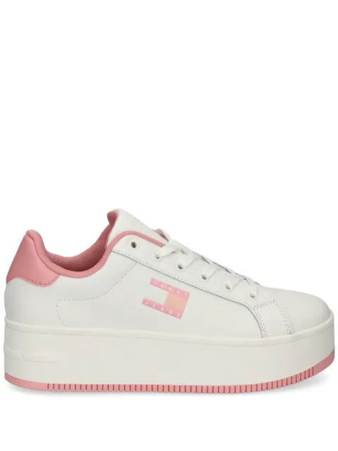 Tommy Jeans leather flatform sneakers White EN0EN02518