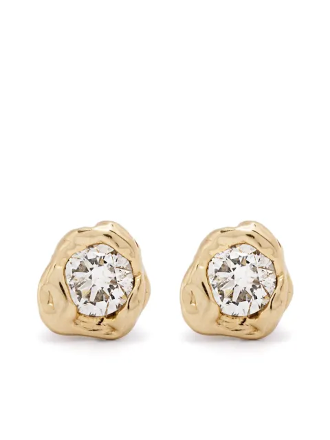 Fie Isolde 14K yellow gold medium Alfa diamond earrings Gold FIE0049