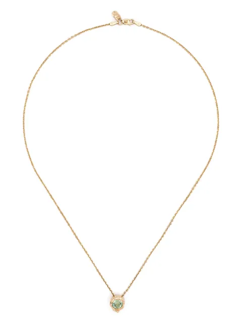 Fie Isolde 14CT yellow gold Alfa tourmaline necklace Yellow FIN0026